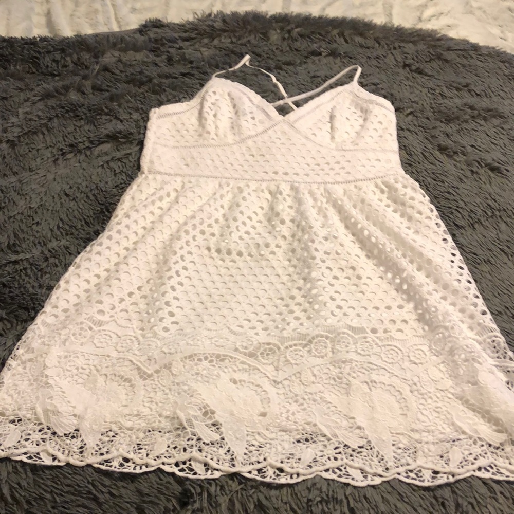 White Lace A-Line Summer Dress